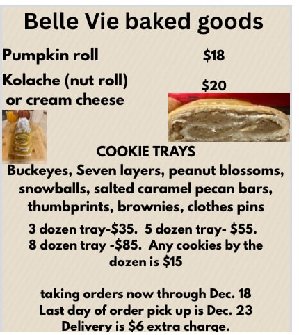 Belle Vie Bakery holiday cookie trays